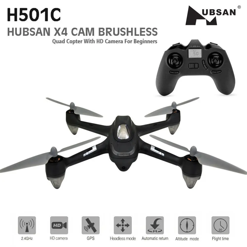 Hubsan H501C X4 бесщеточный Дрон с камерой 1080P HD камера gps режим удержания высоты RC Квадрокоптер RTF