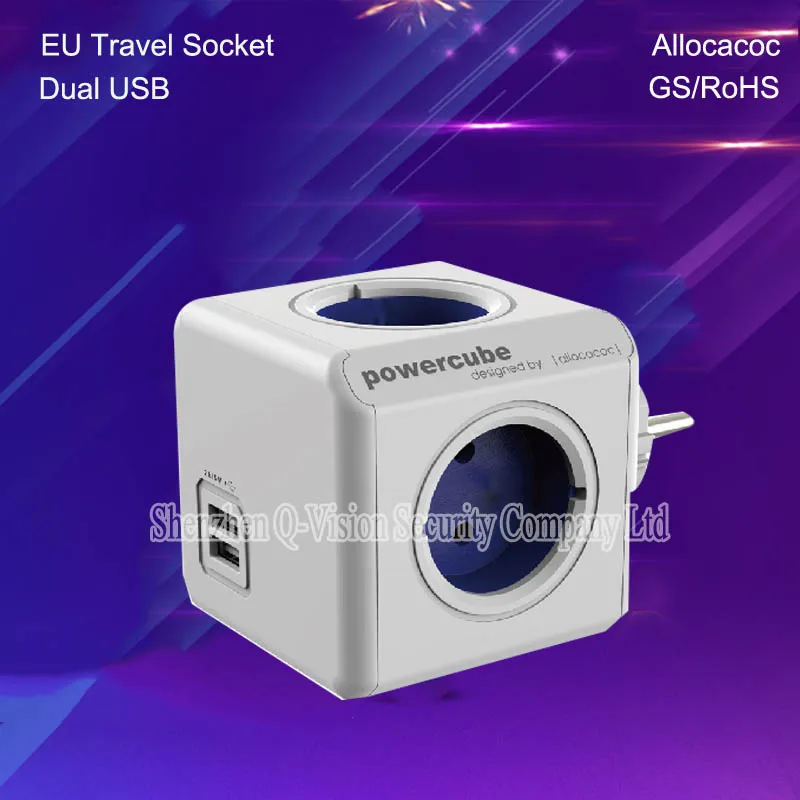 Allocacoc ЕС PowerCube Гнездо Удлинитель DE Зажигания 4 Розетки Адаптер 16A/100-240 В Умный Дом 1.5