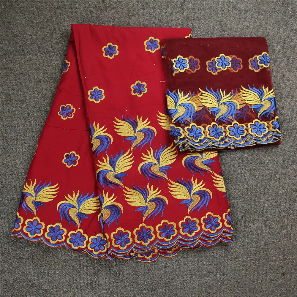 Базен Riche Getzner 2018 высокого класса Африканский ткань с соответствующими кружевная