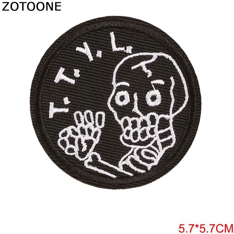 11 ZOTOONE инопланетянин Байкер железные нашивки для одежды наклейки аппликация Diy странные вещи Единорог Вышивка патч полосатая одежда - Цвет: 11