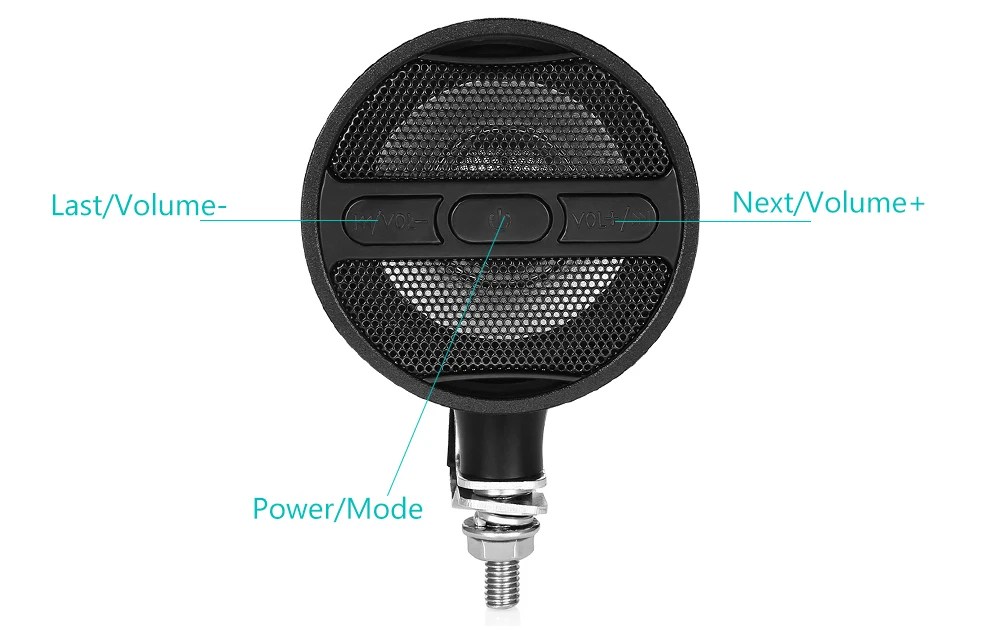 MT473 12 В мотоцикл usb MP3 аудио плеер Bluetooth колонки с fm-радио тюнер водонепроницаемый руль установить 3 дюйма Металл