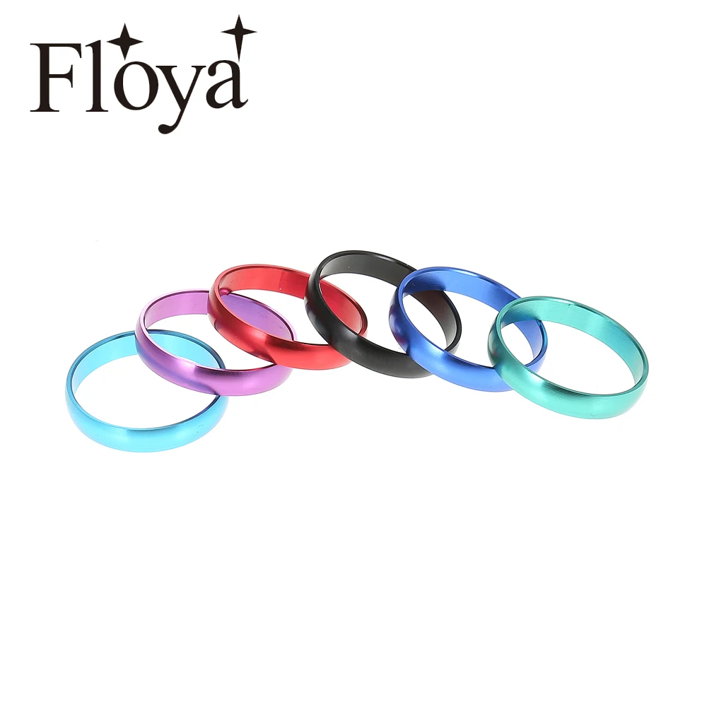 

Floya 4mm Width Filled Ring Interchangeable Delicious Inner Rings Aluminum Glaze Accessories Women Colorful Ring