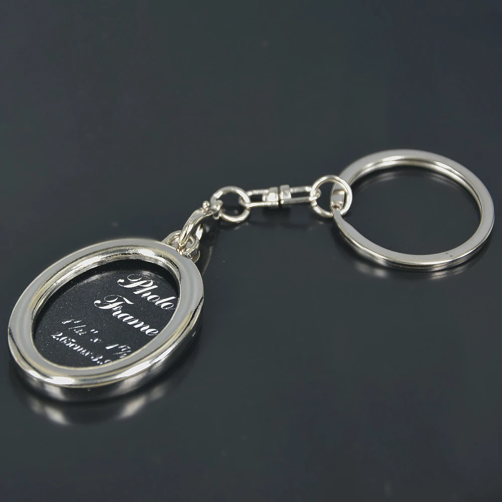 Овальная фоторамка из цинкового сплава автомобильный брелок ювелирные изделия с