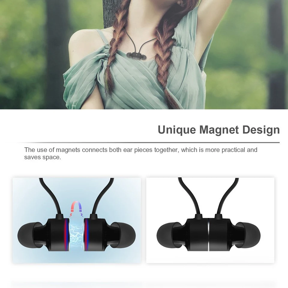 EP616 Wireless Sport Bluetooth Earphones Sweatproof Stable Bluetooth Workout Earphone for Running,Gym with Magnet Mic