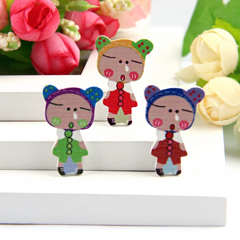 Новое поступление 33*21 мм 50 шт Смешанные Цвет случайный спальный девочек