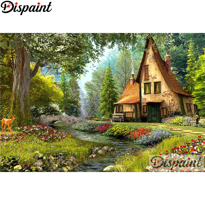 Необычная полная квадратная/круглая дрель 5D DIY Алмазная картина &quotДомик на