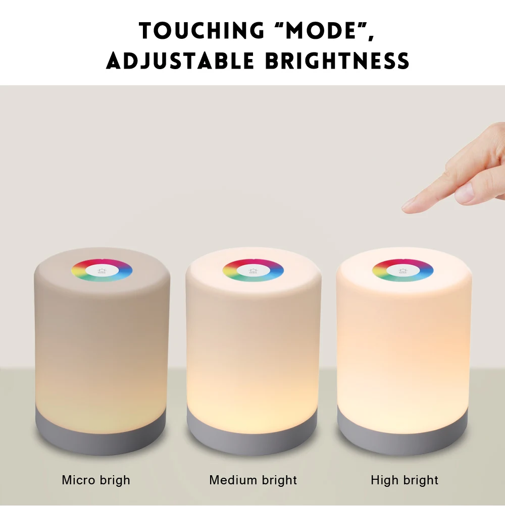 Lightme интеллектуальный сенсорный ночник индукционный диммер крюк красочная настольная лампа сон Кемпинг аварийные освещения