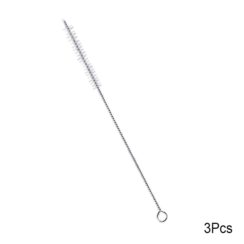 3Pcs 17.5cm Brush Нержавеющая сталь соломенная ложка Чайный фильтр Yerba mate чайные соломинки многократного использования фильтрованная ложка чайные Инструменты Аксессуары для питья - Цвет: 3Pcs 17.5cm Brush
