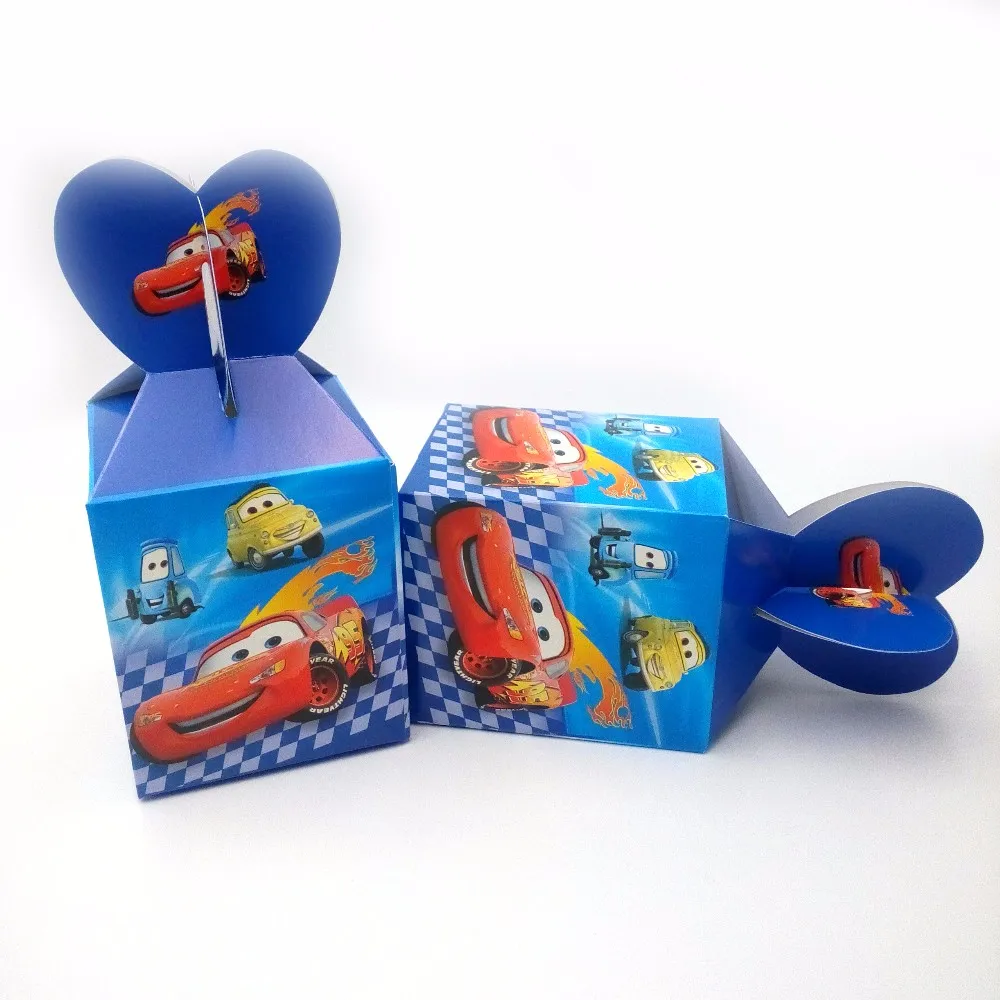 6 шт. мультфильм автомобиль бумаги конфеты коробка шоколадных конфет сувенирные