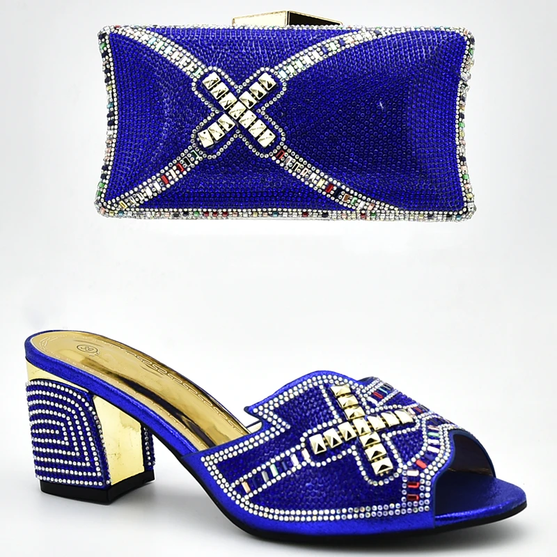 Последние Дизайн итальянская обувь и сумочка в комплекте для вечерние Для женщин