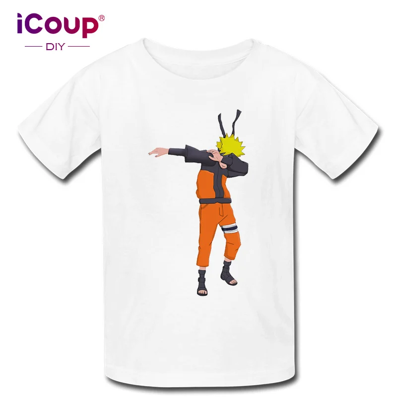 Детская футболка с коротким рукавом icoupp Naruto Uzumaki 100% хлопок | Мужская одежда