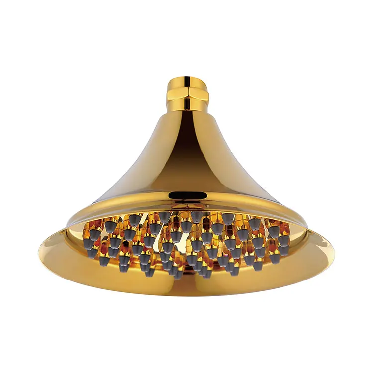 6-дюймовая Роскошная золотая латунная душевая головка с золотым верхом Круглый