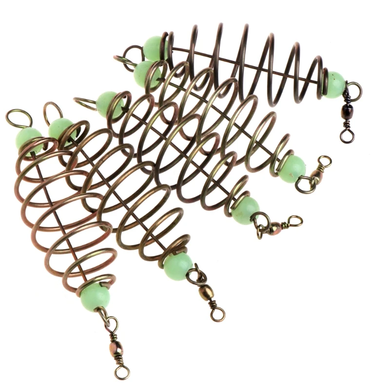 

5 Pcs/Set Fishing Bait Spring Lure Inline Hanging Tackle Stainless Steel Feeder