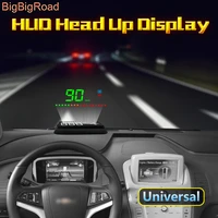 bigbigroad 3 5 inch car auto hud head up display digital gps speedometer windscreen projector overspeed warning