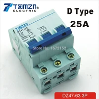 3p 25a d type 240v415v circuit breaker mcb 4 poles