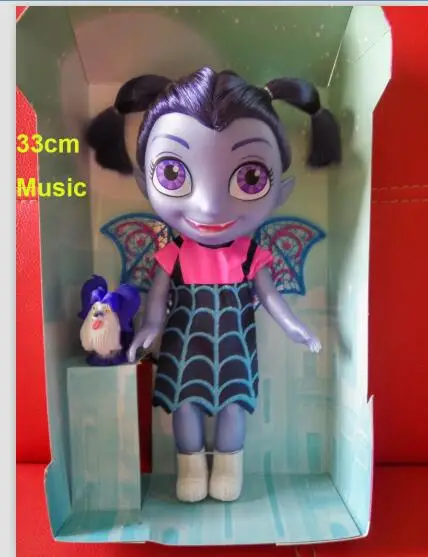 retail box Игрушечные вампиры 33 см Junior Vampirina игрушки куклы с светильник и музыка игрушки вамп летучая мышь девочка Фигурка Игрушки для детей Brinquedos - Цвет: retail box