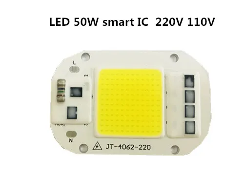 20 шт./лот светодиодные чипы IC COB высокой мощности 50 Вт 55 220 В 110 ламп Smart подходят для