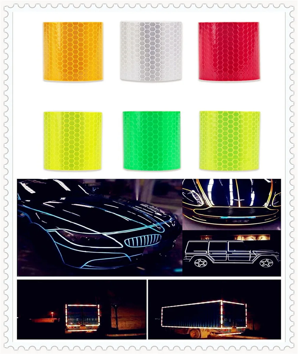 Автомобильные аксессуары Светоотражающая наклейка предупреждающая лента