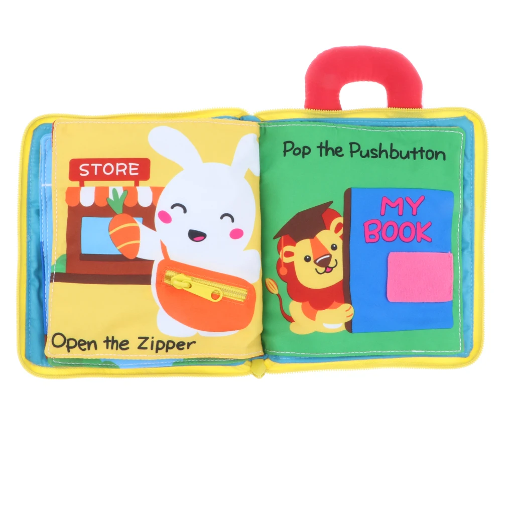 Детские Тканевые 3d-книжки Монтессори Обучающие цветные кружевные на молнии |