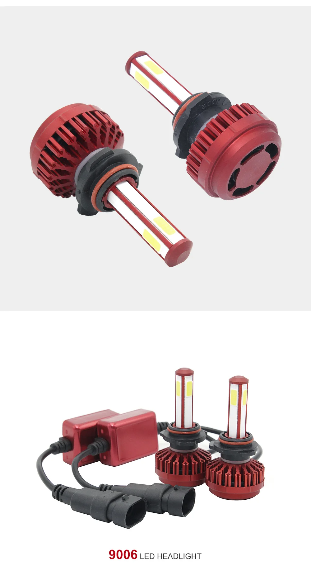 ANBLUB H4 светодиодный H7 H11 9005 9006 COB Светодиодный фар автомобиля лампы 110 W 12 V 24 V 4 стороны супер яркий авто фары лампы 6000 K