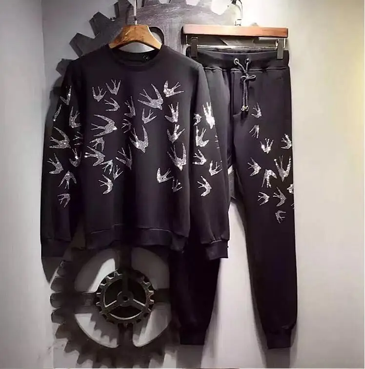 2018 Новое поступление мужской костюм распродажа толстовка и брюки набор Sweatsuit