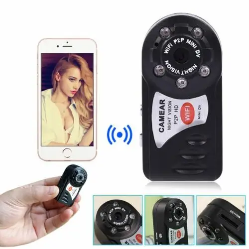 

8 ГБ карта + Q7 беспроводная WIFI камера P2P видеорегистратор DVR ночное видение