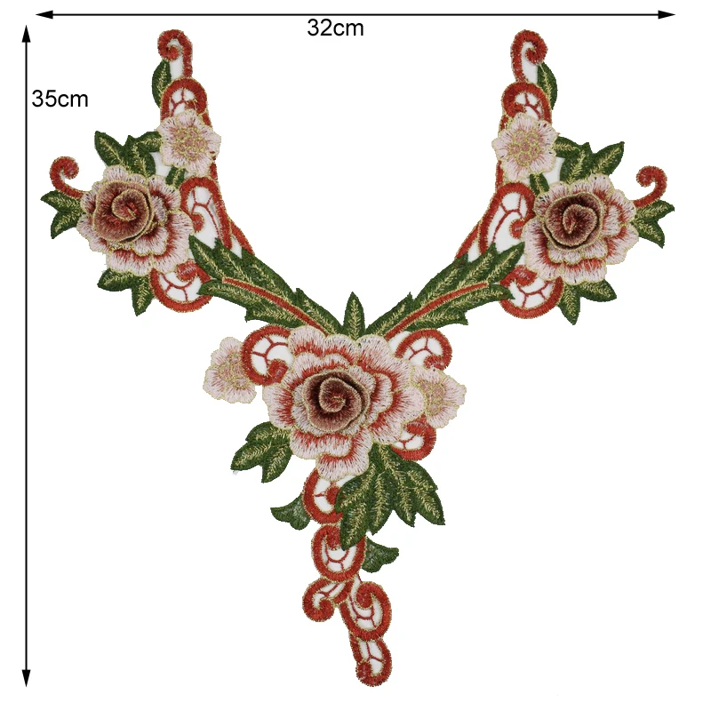 Кружевная отделка DIY вышитая аппликация кружева для свадебного платья вырез