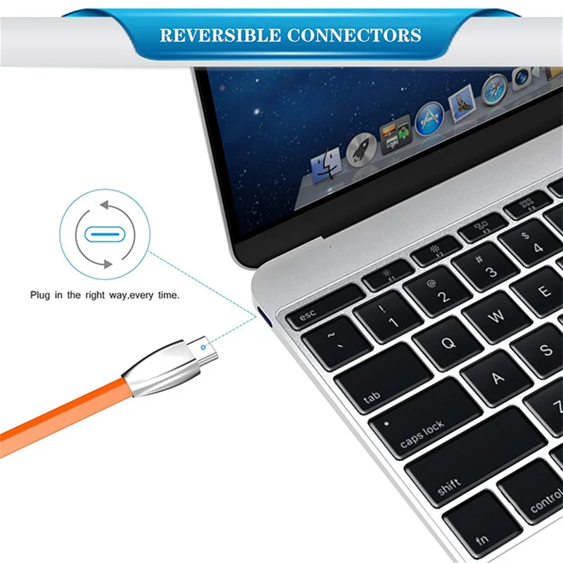 USB кабель Go2linK типа C из цинкового сплава ультрапрочный передачи данных для MacBook /