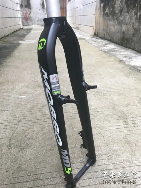 Новая модель Mosso M5 MD5 M5E M5EV M6 MTB вилка для горного велосипеда v+ дисковый тормоз 2" 27,5" 2" Передняя жесткая Сверхлегкая вилка для велосипеда - Цвет: MD5 black green