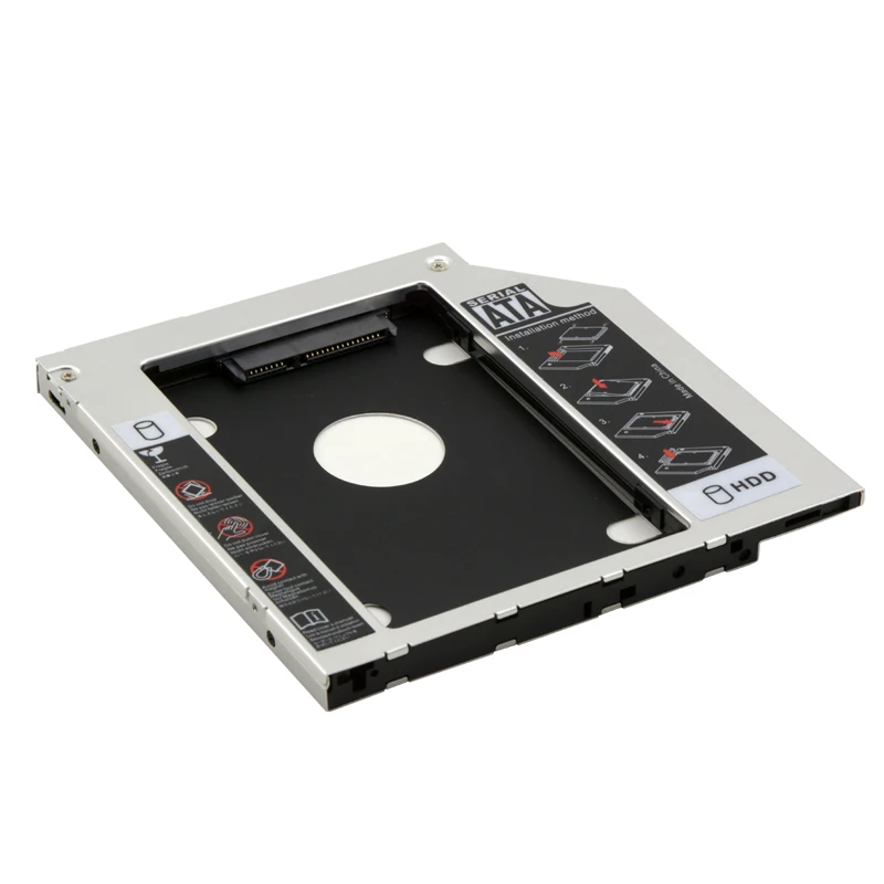 Универсальный алюминиевый жесткий диск 9 5 мм Caddy SATA 3 0 для 2 дюймового SSD чехла