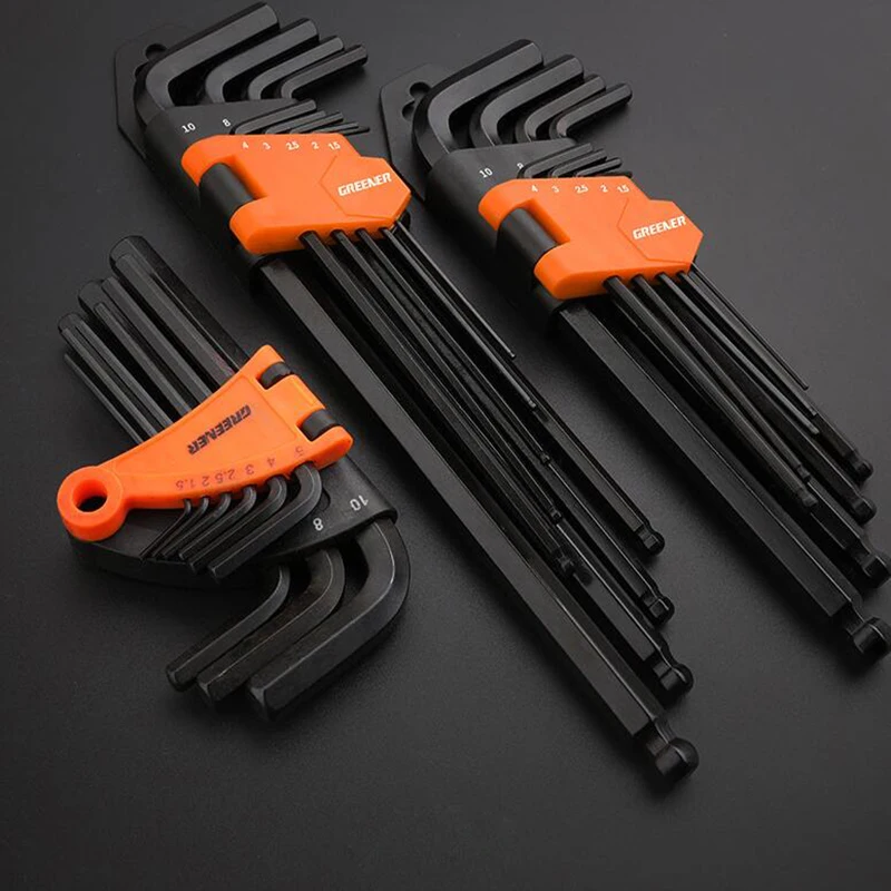 9 шт./компл. 1 5 10 мм шестигранный ключ набор хром ванадиевой стали немецкий гаечный