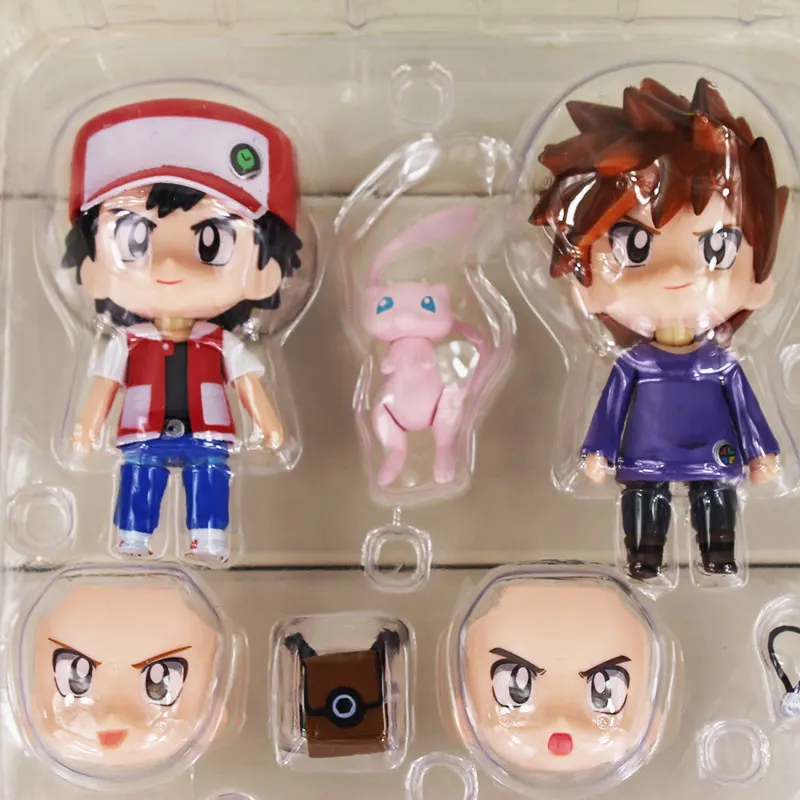 10 см Nendoroid 612 фигурка игрушка пепел Кетчум Гари дуб Mew красный и зеленый мини-модель куклы
