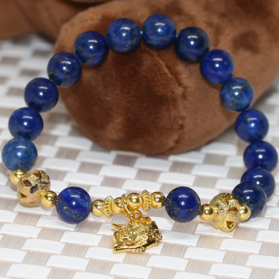 5 видов синий природный камень лазурит 6 мм 8 круглые бусины strand браслет женские