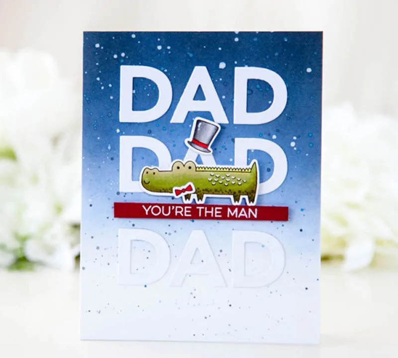 DAD Transparent clear stamps and coordinate metal cutting die for DIY Scrapbooking/Card Making/Decoration Supplies | Канцтовары для