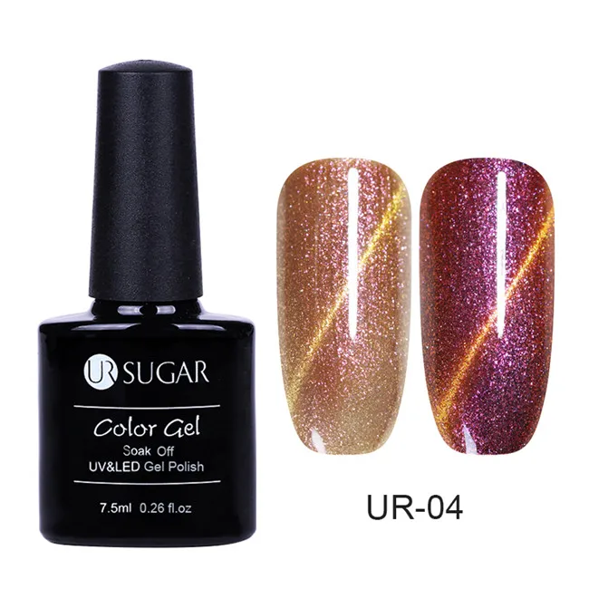 Ur Sugar 7,5 мл Цветной Гель-лак для ногтей хамелеон, полуперманентное верхнее покрытие, Базовое покрытие, замачиваемый УФ светодиодный Гель-лак для ногтей - Цвет: magnetic4