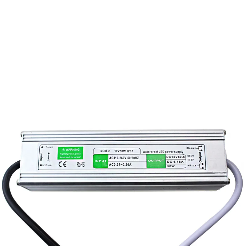 Бесплатная доставка 5 шт./лот 50 Вт источник питания для светодиодной ленты AC110-260V
