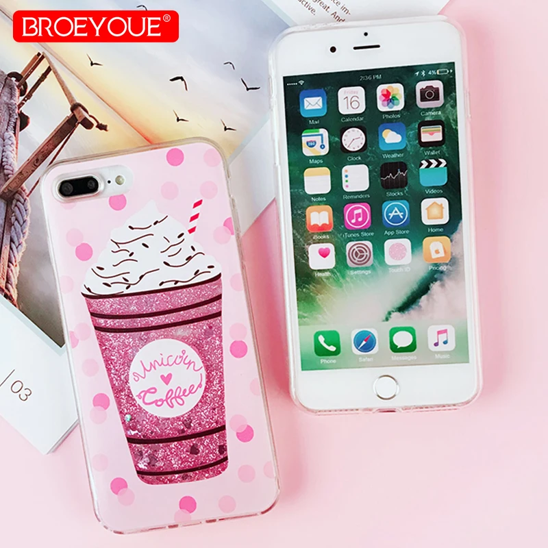 Чехол для iPhone 6 S 7 9 плюс зыбучие пески Блестящий Жидкий чехол прозрачный ТПУ