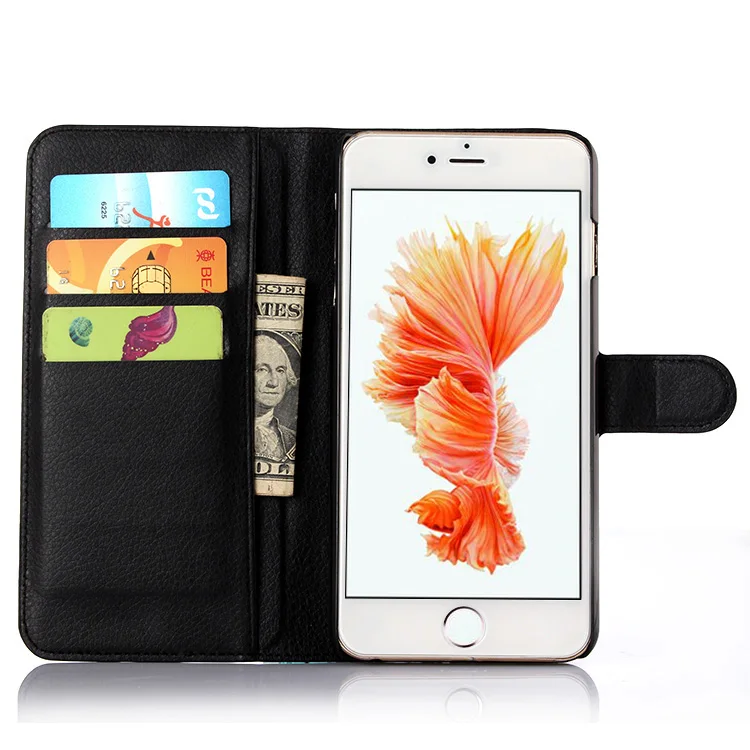 Чехол книжка из искусственной кожи для Apple iPhone 6 6S Plus откидной кошелек чехлы
