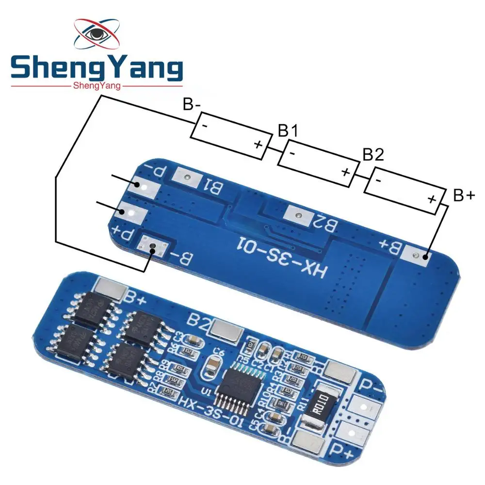 ShengYang 3S 12 В 18650 10 А BMS зарядное устройство защитная плата литий ионной литиевой