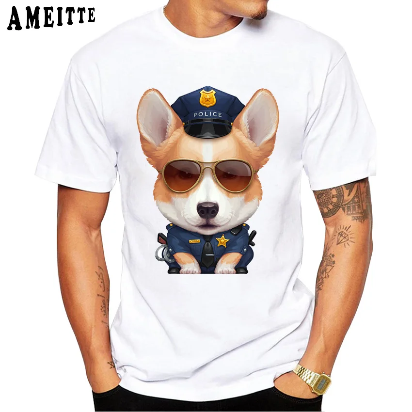 Футболка с принтом гигантской панды медведя офицера полиции повседневные топы