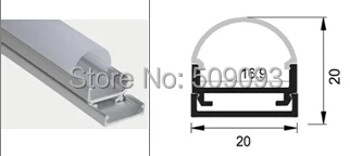 Алюминиевый профиль 20 м/лот 1 м широкий алюминиевый для светодиодных двухрядных