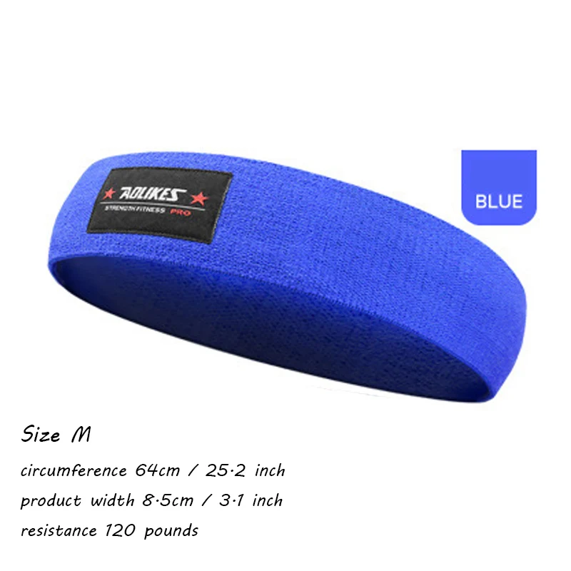 Blue Size M Унисекс попа сопротивление группа бедра кольцевая петля группа тренировка, упражнение для ног бедра Glute прикладом Нескользящие ленты - Цвет: Blue Size M
