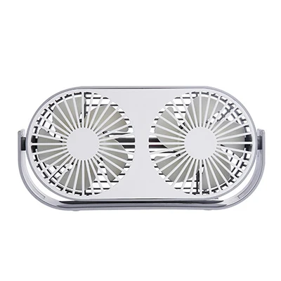 white Мини двойной настольный вентилятор USB Перезаряжаемый охладитель воздуха вентилятор с ароматерапией свежий воздух портативный вентилятор для офиса/дома - Цвет: white