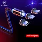 MOOJECAL LED Micro USB кабель для быстрой зарядки Магнитный кабель для Android Samsung Xiaomi зарядное устройство для мобильного телефона USB зарядный Магнитный шнур
