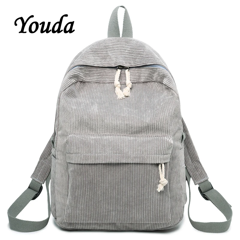 Рюкзак Youda вельветовый осенне зимний новый корейский простой вместительный