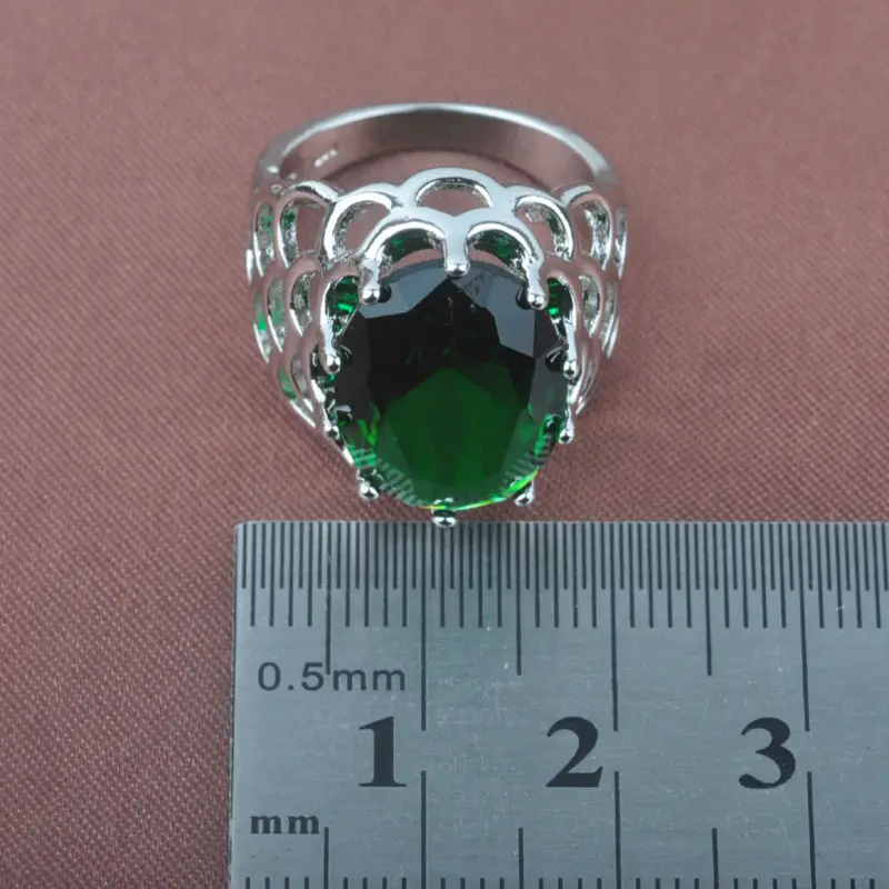 Качественный Зеленый Цирконий камень женские 925 Серебряные Ювелирные наборы