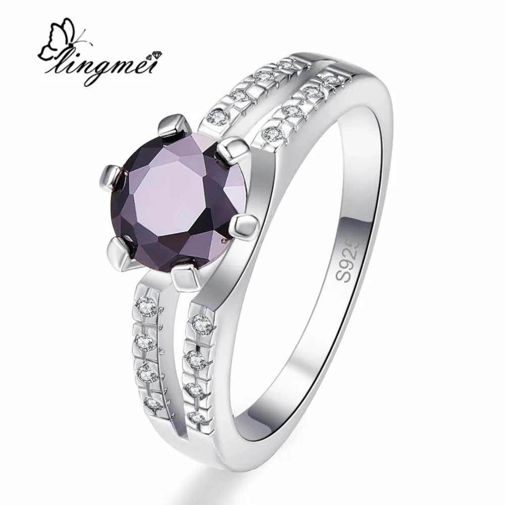 Lingmei винтажные модные Великолепные Ювелирные изделия круглая огранка черный