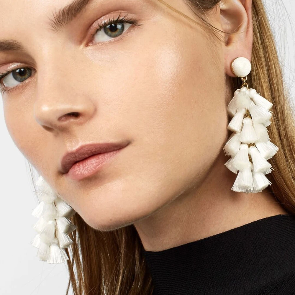 Новые серьги-кисточки WELBACK для женщин этнические большие висячие серьги в