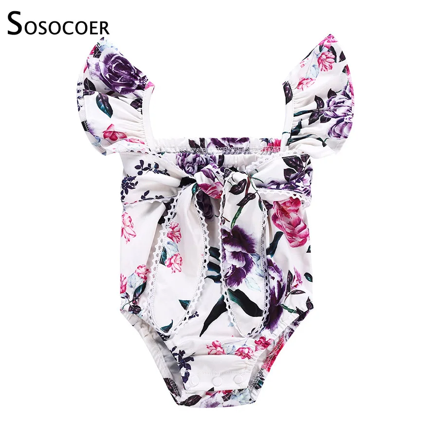 

SOSOCOER Newborn Baby Rompers New born Baby Clothes Onesie Baby Girl Romper Jumpsuit Infant 2018 Baby Girl Summer Clothes