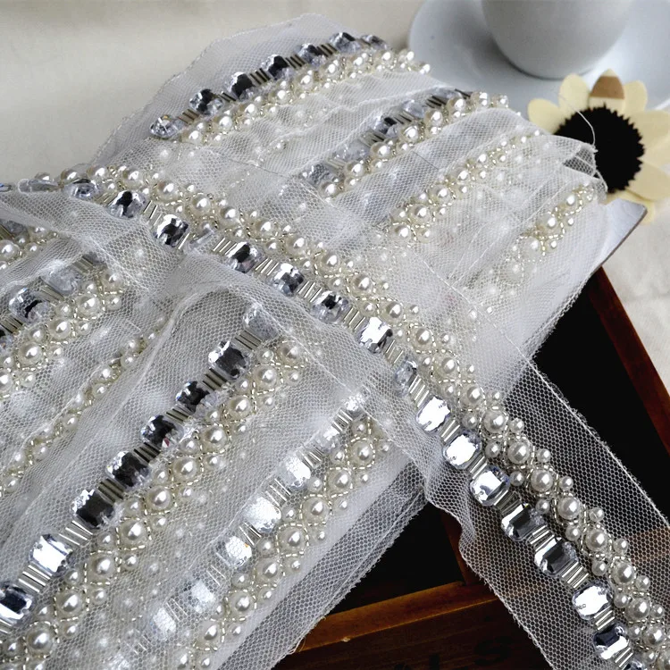 Бесплатная доставка 5 ярдов/партия ремесло плетеный из бисера жемчуга стразы